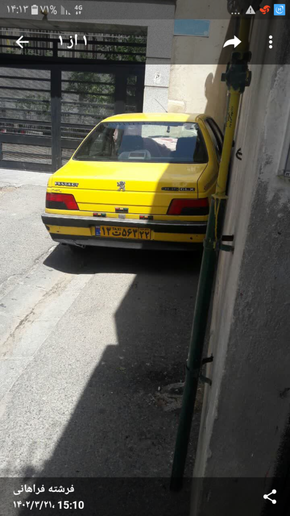 فروش تاکسی پژو ۴۰۵ کردشی تهران